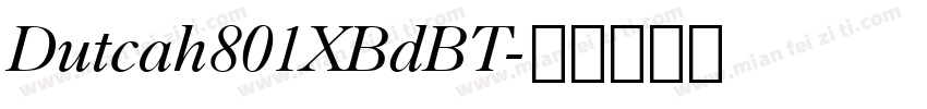 Dutcah801XBdBT字体转换