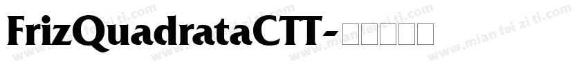 FrizQuadrataCTT字体转换