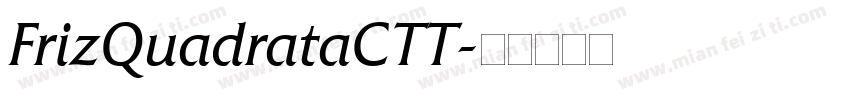 FrizQuadrataCTT字体转换