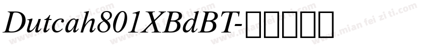 Dutcah801XBdBT字体转换