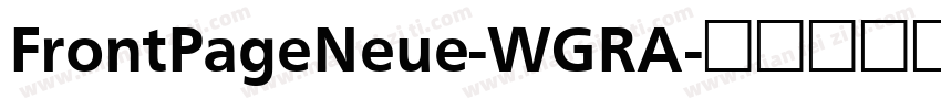 FrontPageNeue-WGRA字体转换