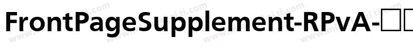 FrontPageSupplement-RPvA字体转换
