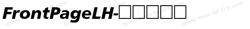 FrontPageLH字体转换