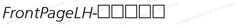 FrontPageLH字体转换