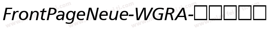 FrontPageNeue-WGRA字体转换