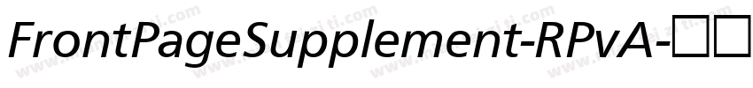 FrontPageSupplement-RPvA字体转换