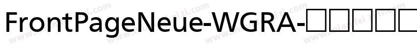 FrontPageNeue-WGRA字体转换
