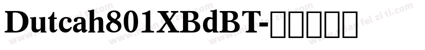 Dutcah801XBdBT字体转换