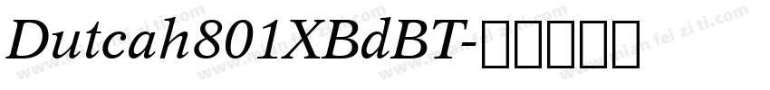 Dutcah801XBdBT字体转换