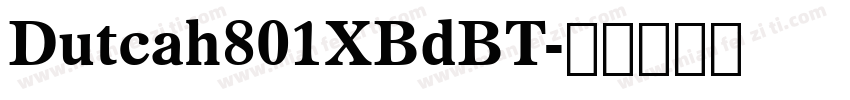 Dutcah801XBdBT字体转换