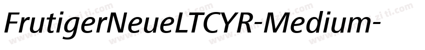 FrutigerNeueLTCYR-Medium字体转换