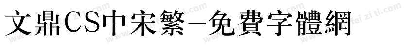 文鼎CS中宋繁字体转换
