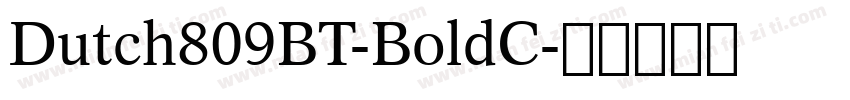 Dutch809BT-BoldC字体转换