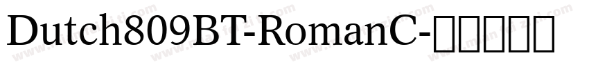 Dutch809BT-RomanC字体转换