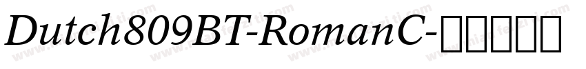 Dutch809BT-RomanC字体转换