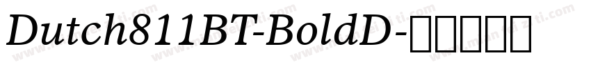 Dutch811BT-BoldD字体转换
