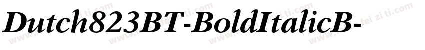 Dutch823BT-BoldItalicB字体转换