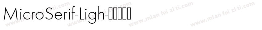 MicroSerif-Ligh字体转换