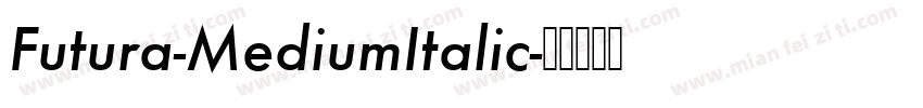 Futura-MediumItalic字体转换