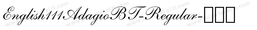 English111AdagioBT-Regular字体转换