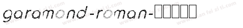 garamond-roman字体转换