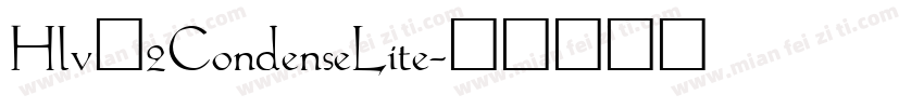 Hlv_2CondenseLite字体转换