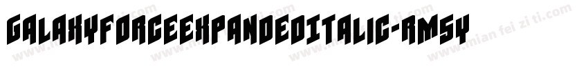 GalaxyForceExpandedItalic-rM5y字体转换