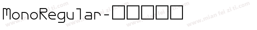 MonoRegular字体转换