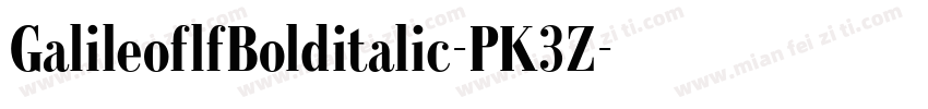 GalileoflfBolditalic-PK3Z字体转换