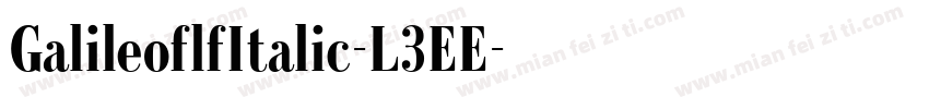 GalileoflfItalic-L3EE字体转换