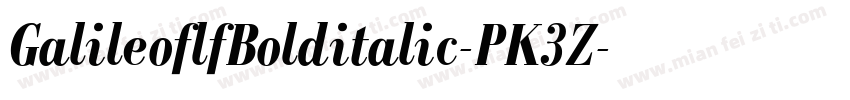 GalileoflfBolditalic-PK3Z字体转换