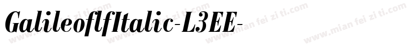 GalileoflfItalic-L3EE字体转换