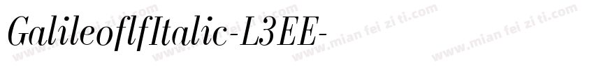 GalileoflfItalic-L3EE字体转换