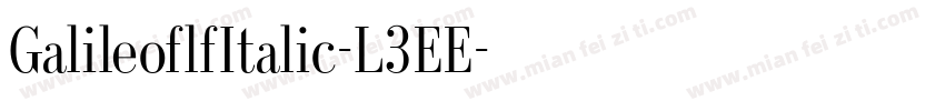 GalileoflfItalic-L3EE字体转换