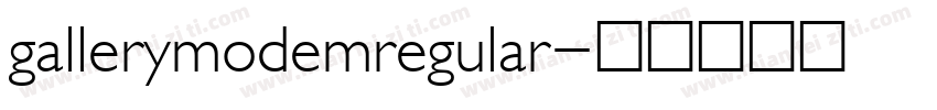 gallerymodemregular字体转换