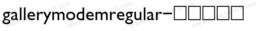 gallerymodemregular字体转换