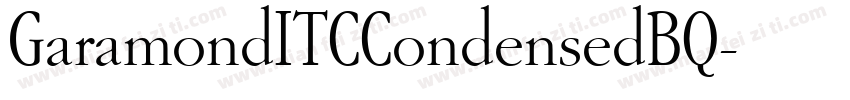 GaramondITCCondensedBQ字体转换