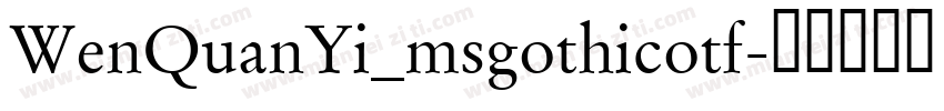 WenQuanYi_msgothicotf字体转换