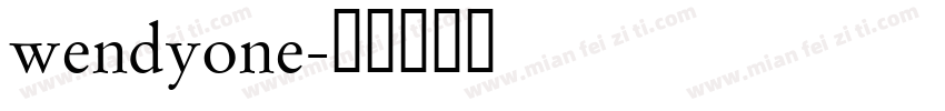 wendyone字体转换