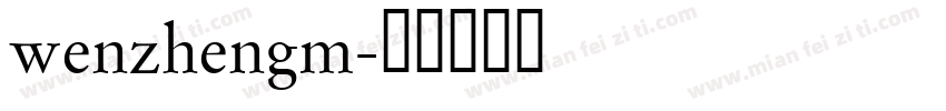 wenzhengm字体转换