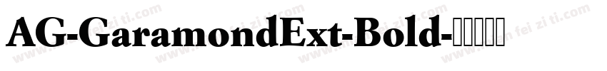 AG-GaramondExt-Bold字体转换