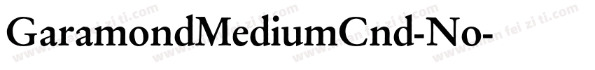 GaramondMediumCnd-No字体转换