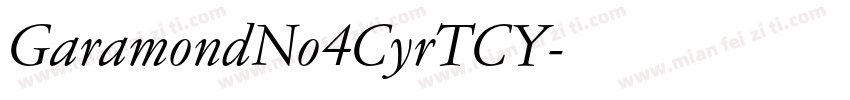 GaramondNo4CyrTCY字体转换