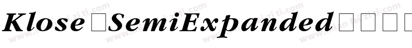 Klose-SemiExpanded字体转换