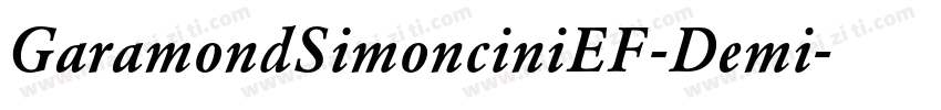 GaramondSimonciniEF-Demi字体转换