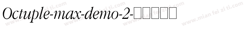 Octuple-max-demo-2字体转换