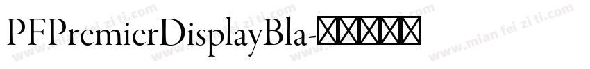 PFPremierDisplayBla字体转换
