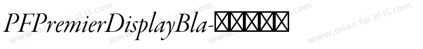 PFPremierDisplayBla字体转换