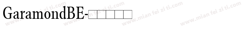 GaramondBE字体转换