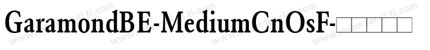GaramondBE-MediumCnOsF字体转换
